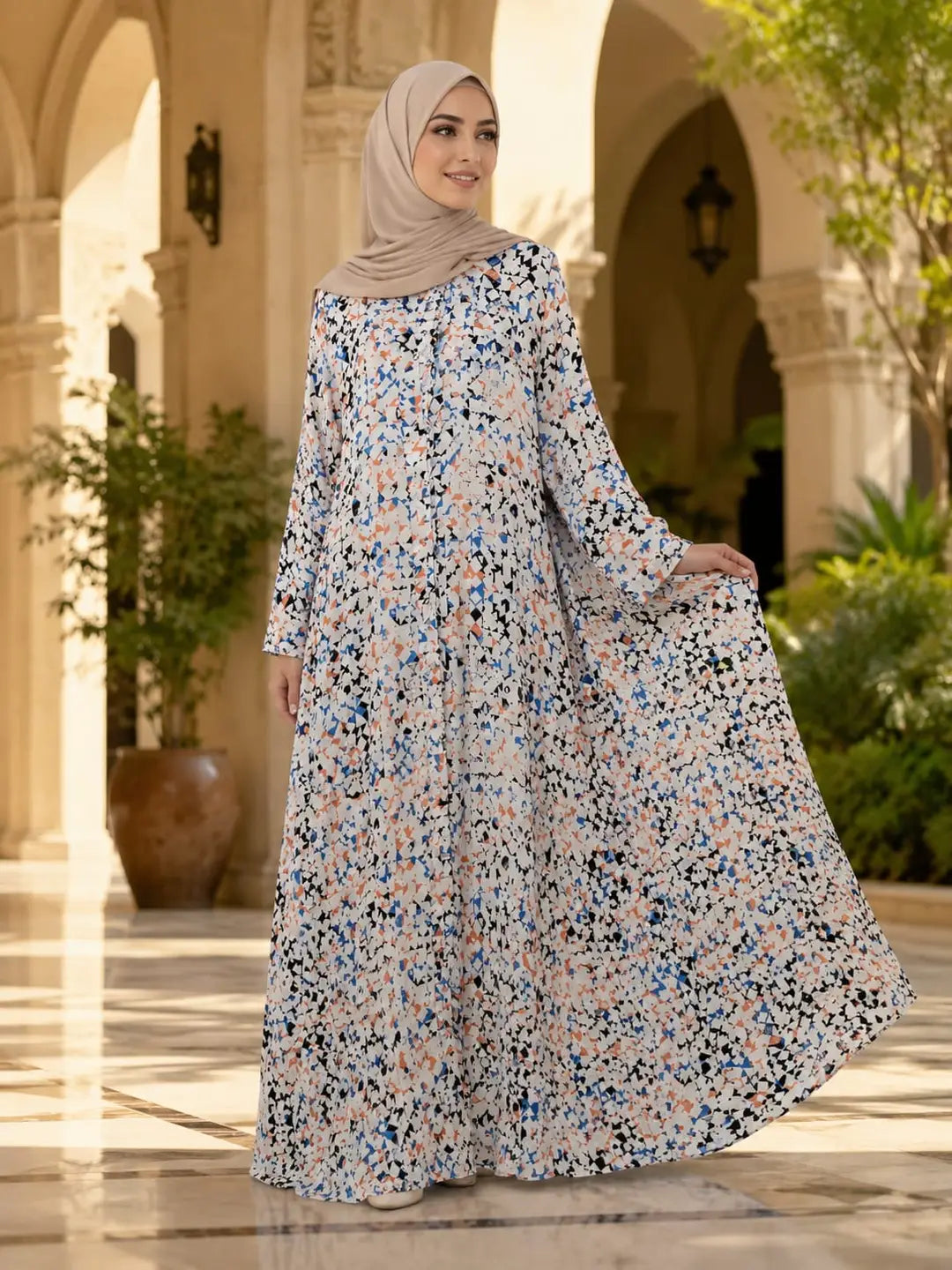 Georgette Printed Classic Abaya