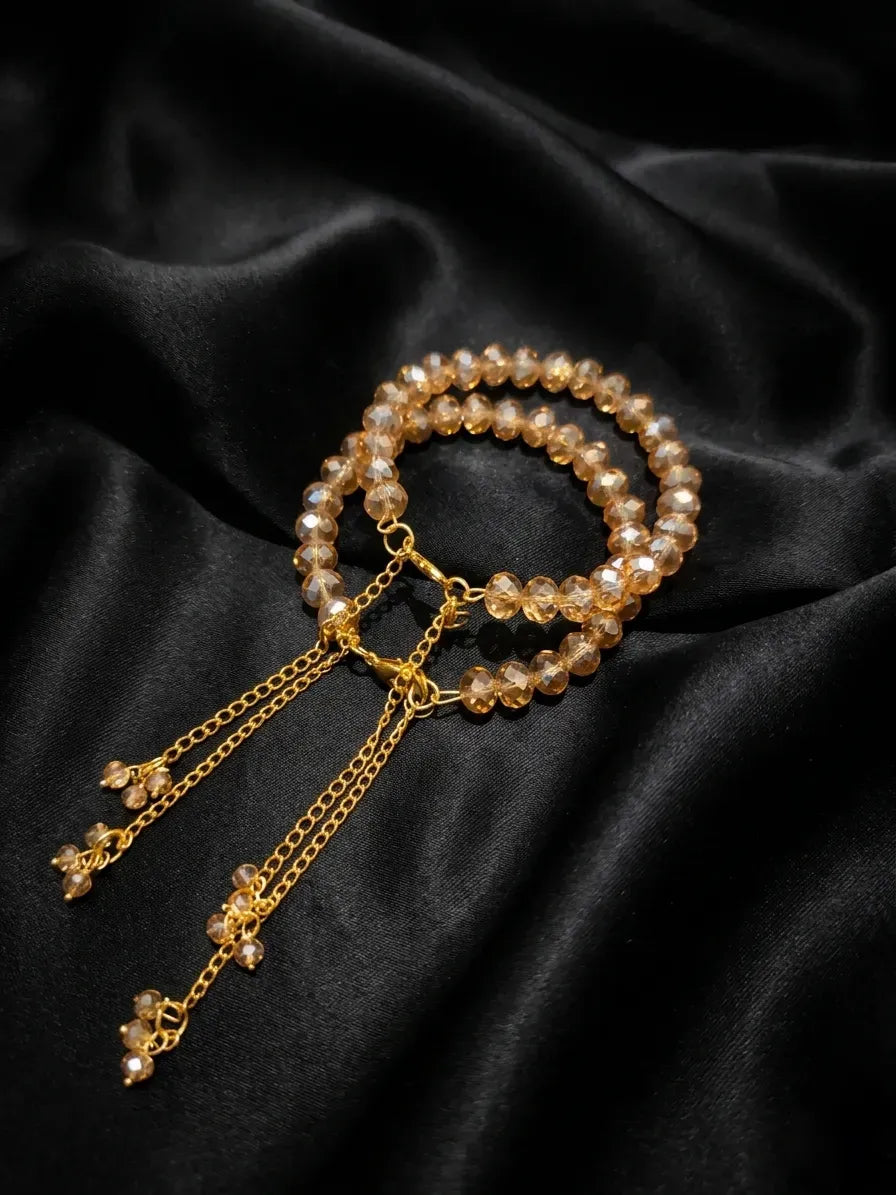 Adjustable Pearl Chain Bracelet Set for Women