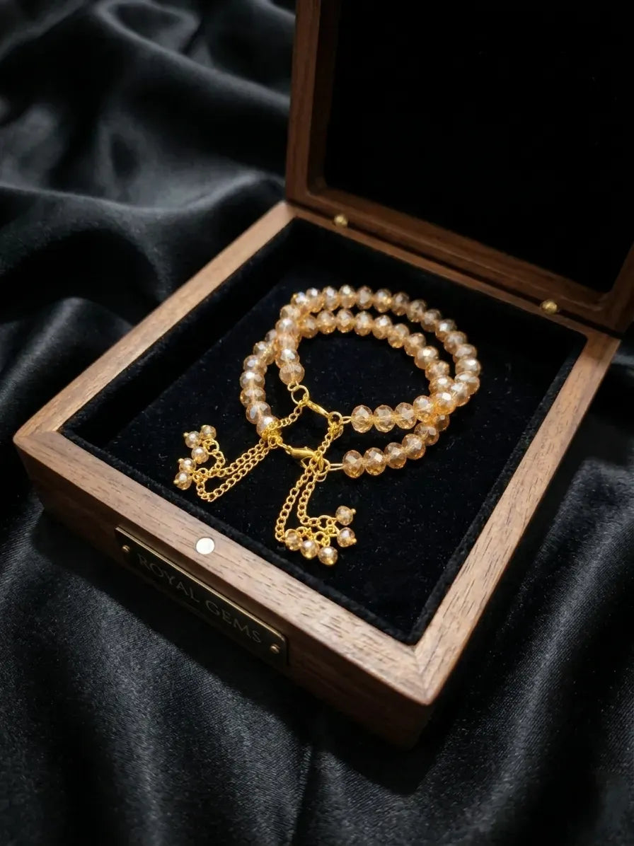 Adjustable Pearl Chain Bracelet Set for Women