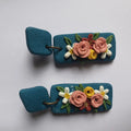 Stylish 2 Layered Dangling Earrings with Resin Plating - ZW-11