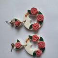 Stylish 2 Layered Dangling Earrings with Resin Plating - ZW-08