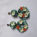 Stylish 2 Layered Dangling Earrings with Resin Plating - ZW-02