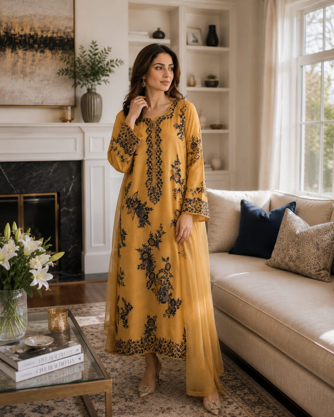 ZW-10042 Embroidered Lawn 3 Piece Summer Suit By ZeeWear