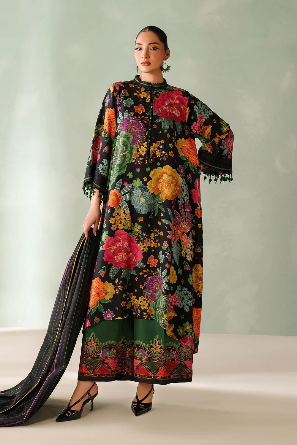 ZW-10036 Printed Swiss Lawn 3 Piece Summer Suit By ZeeWear