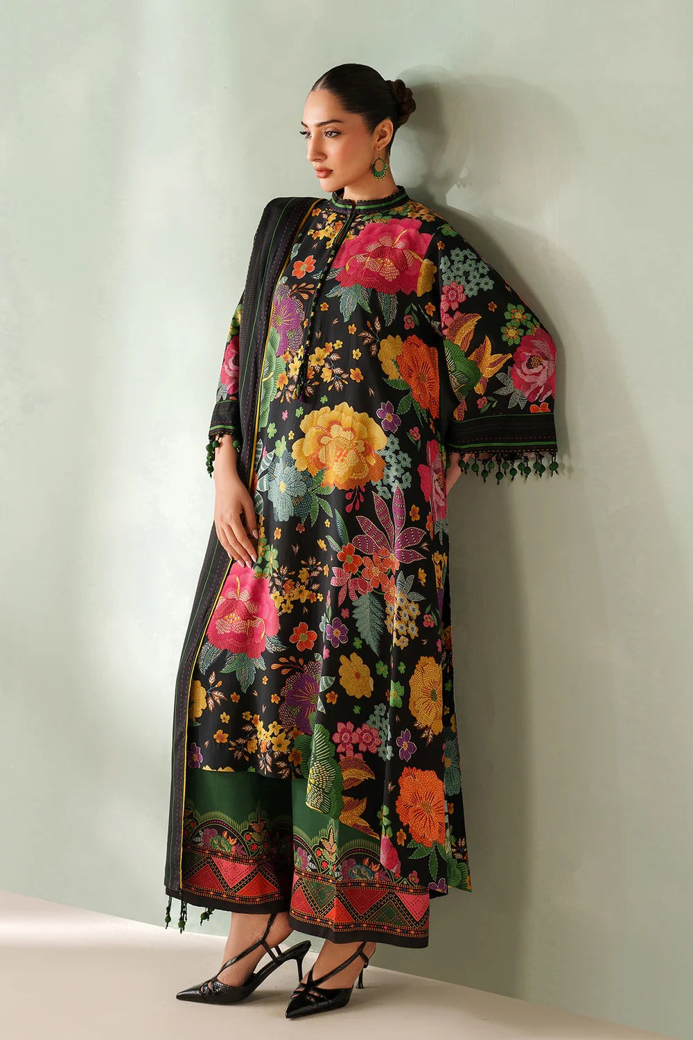 ZW-10036 Printed Swiss Lawn 3 Piece Summer Suit By ZeeWear