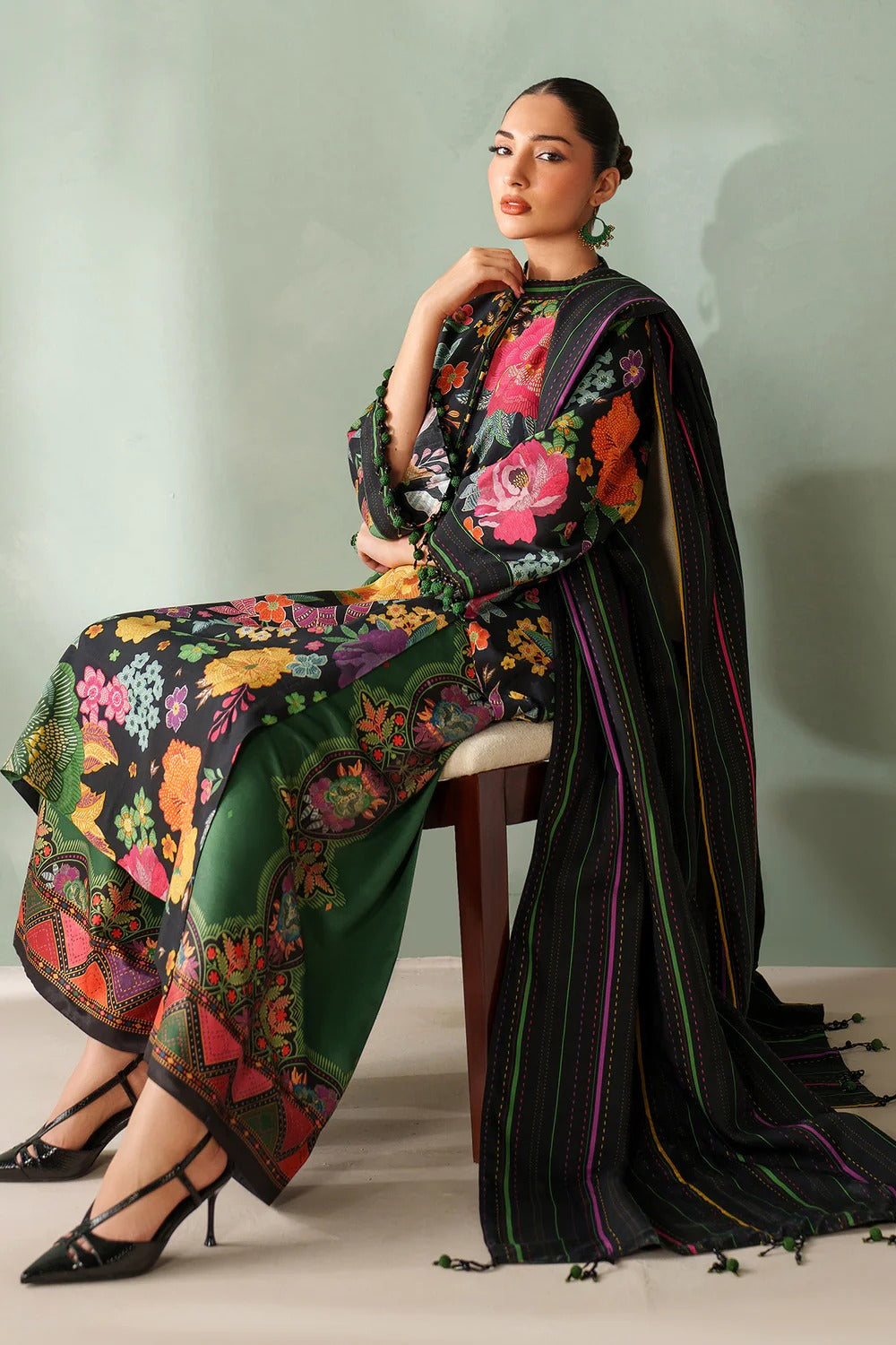 ZW-10036 Printed Swiss Lawn 3 Piece Summer Suit By ZeeWear