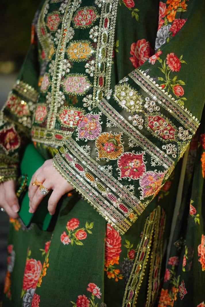 ZW-10033 Aneela's Printed 3 Piece Summer Suit By ZeeWear