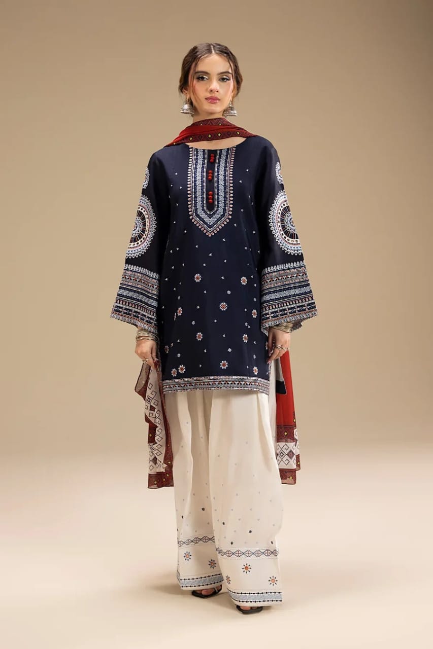 ZW-10047 Embroidered Lawn 3 Piece Summer Suit By ZeeWear