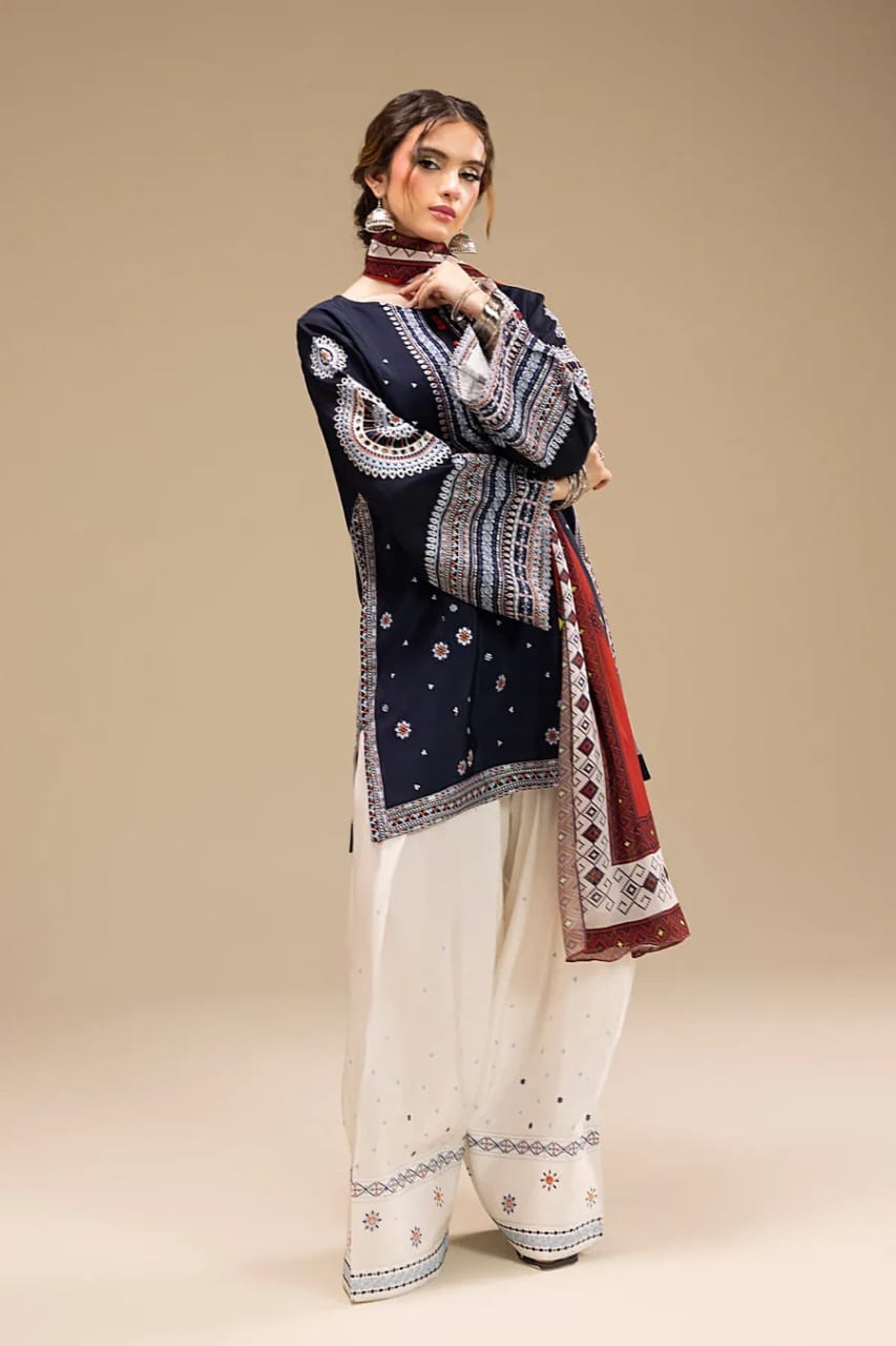 ZW-10047 Embroidered Lawn 3 Piece Summer Suit By ZeeWear