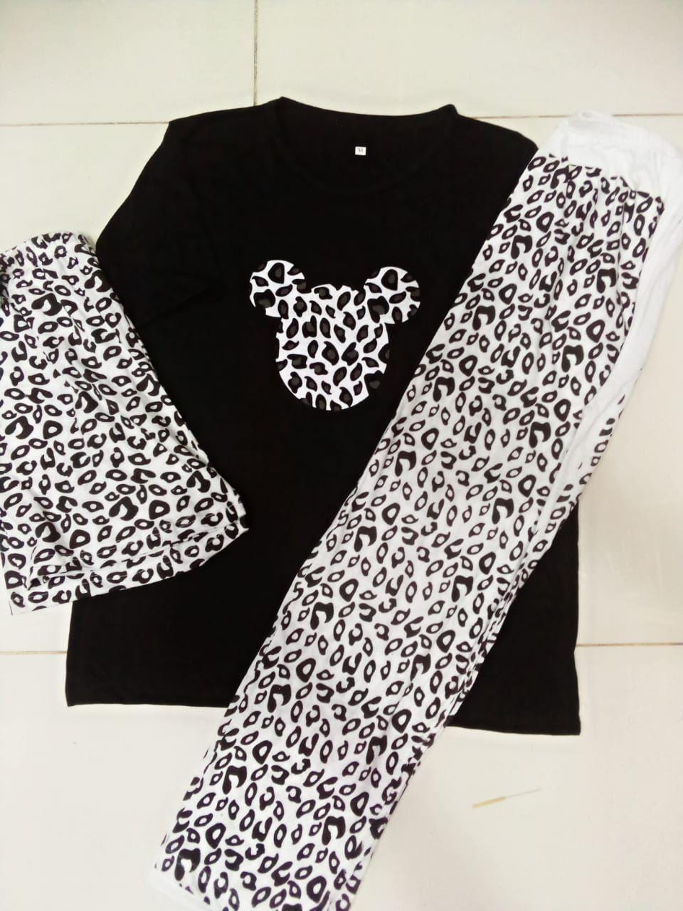 Leopard Print 3-Piece Night Suit for Women