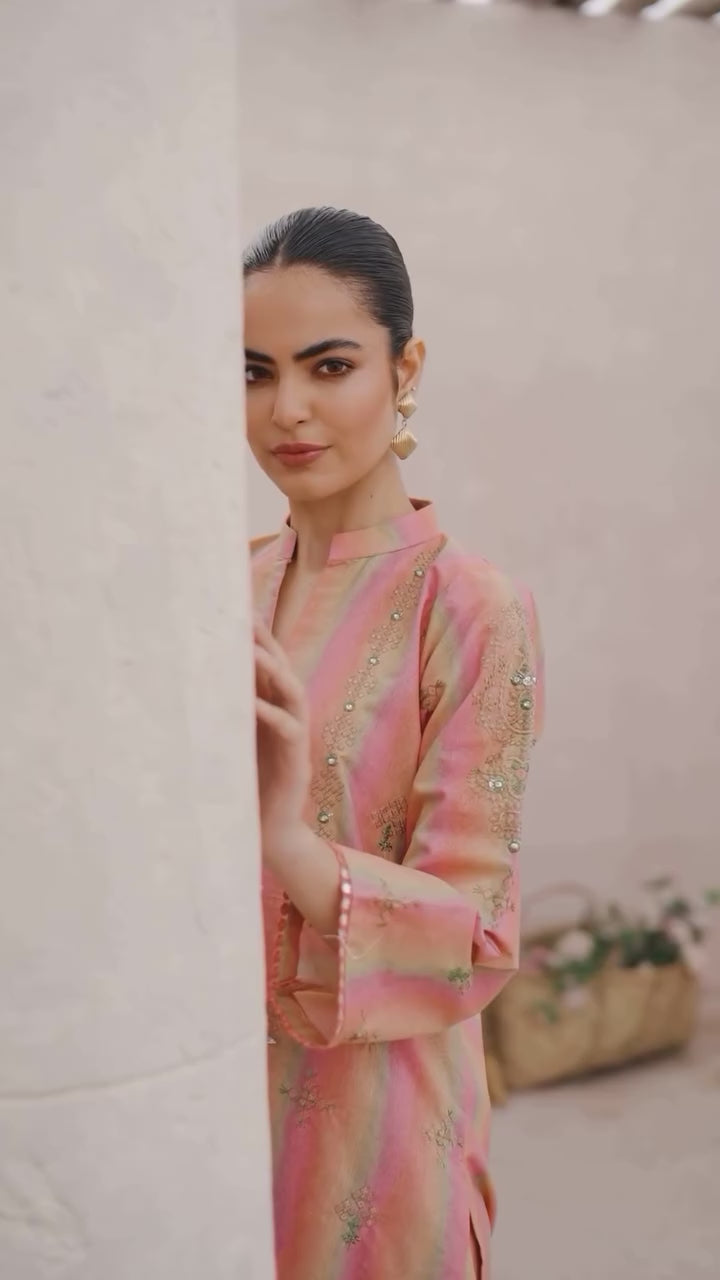 ZW-10049 Lawn Cotton Sequins Embroidered 2 Piece Suit By ZeeWear
