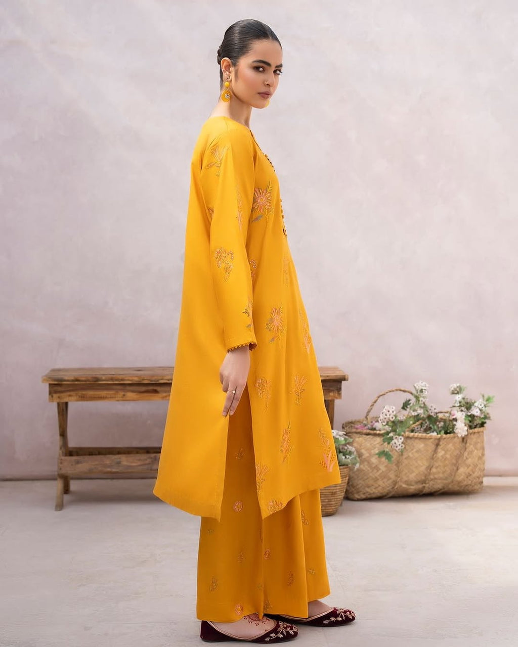 ZW-10048 Lawn Cotton Sequins Embroidered 2 Piece Suit By ZeeWear
