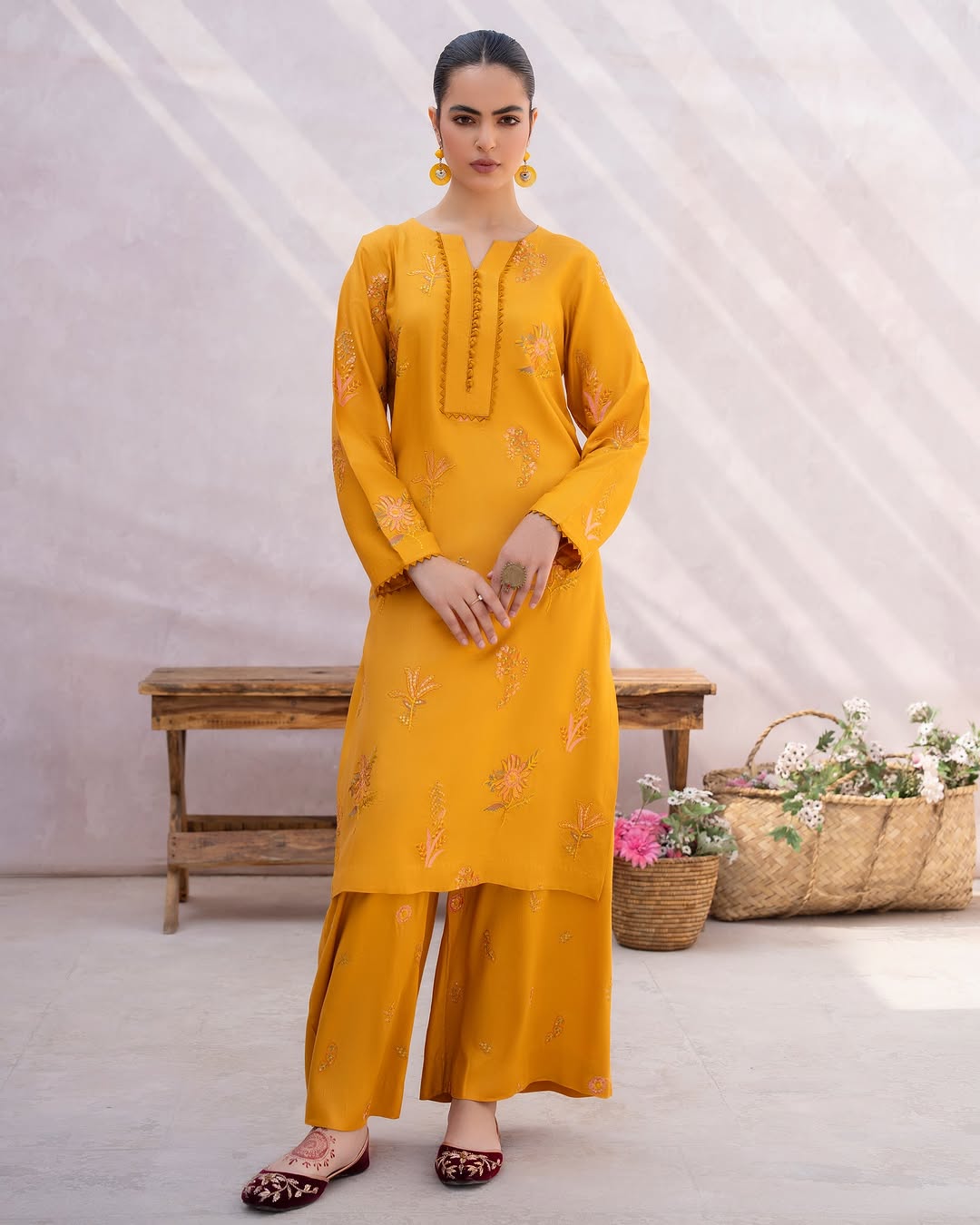 ZW-10048 Lawn Cotton Sequins Embroidered 2 Piece Suit By ZeeWear