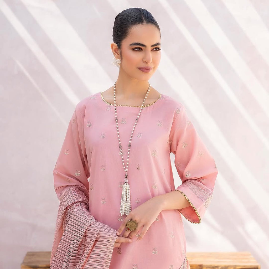 ZW-10051 Tilla & Sequins Embroidered Lawn Cotton 3 Piece Suit By ZeeWear