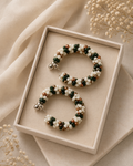 Funky Silver Plated Pearl Hoops