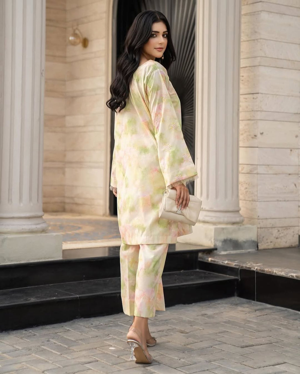 ZW-10052 Lawn Cotton Sequins Embroidered 2 Piece Suit By ZeeWear