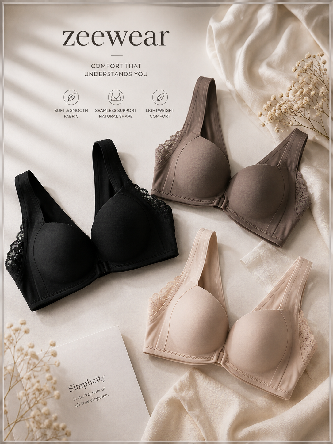 Women's Adjustable Lace Bra