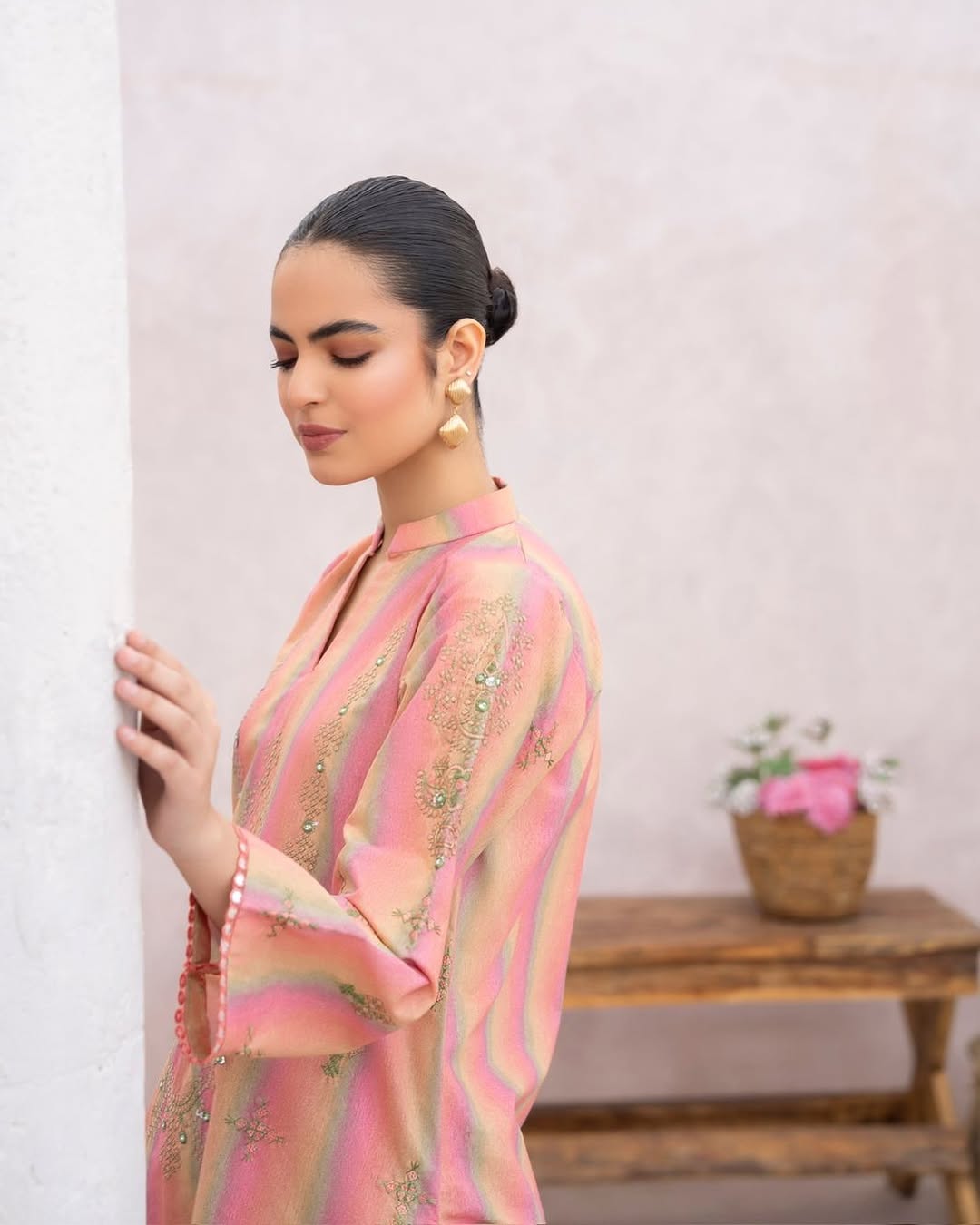 ZW-10049 Lawn Cotton Sequins Embroidered 2 Piece Suit By ZeeWear