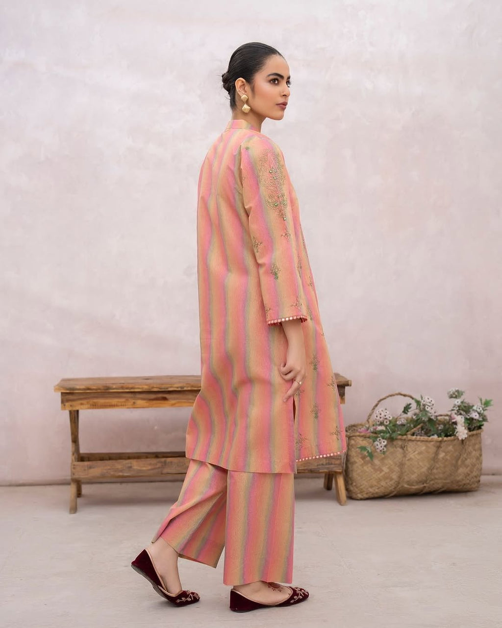 ZW-10049 Lawn Cotton Sequins Embroidered 2 Piece Suit By ZeeWear